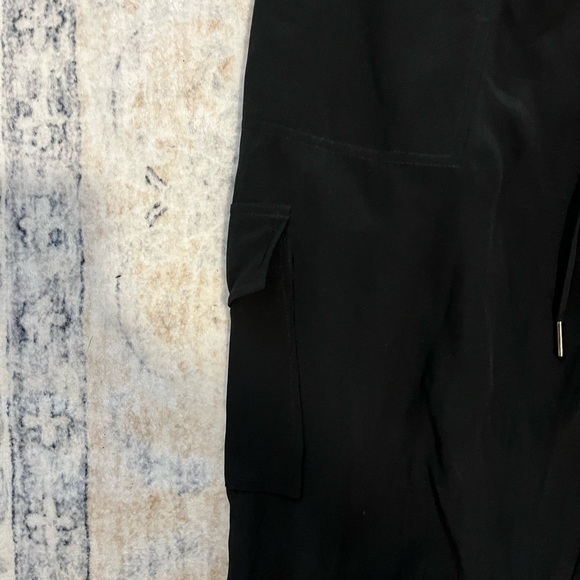 Joie Silk Black Cargo Pants - Picture 4 of 4